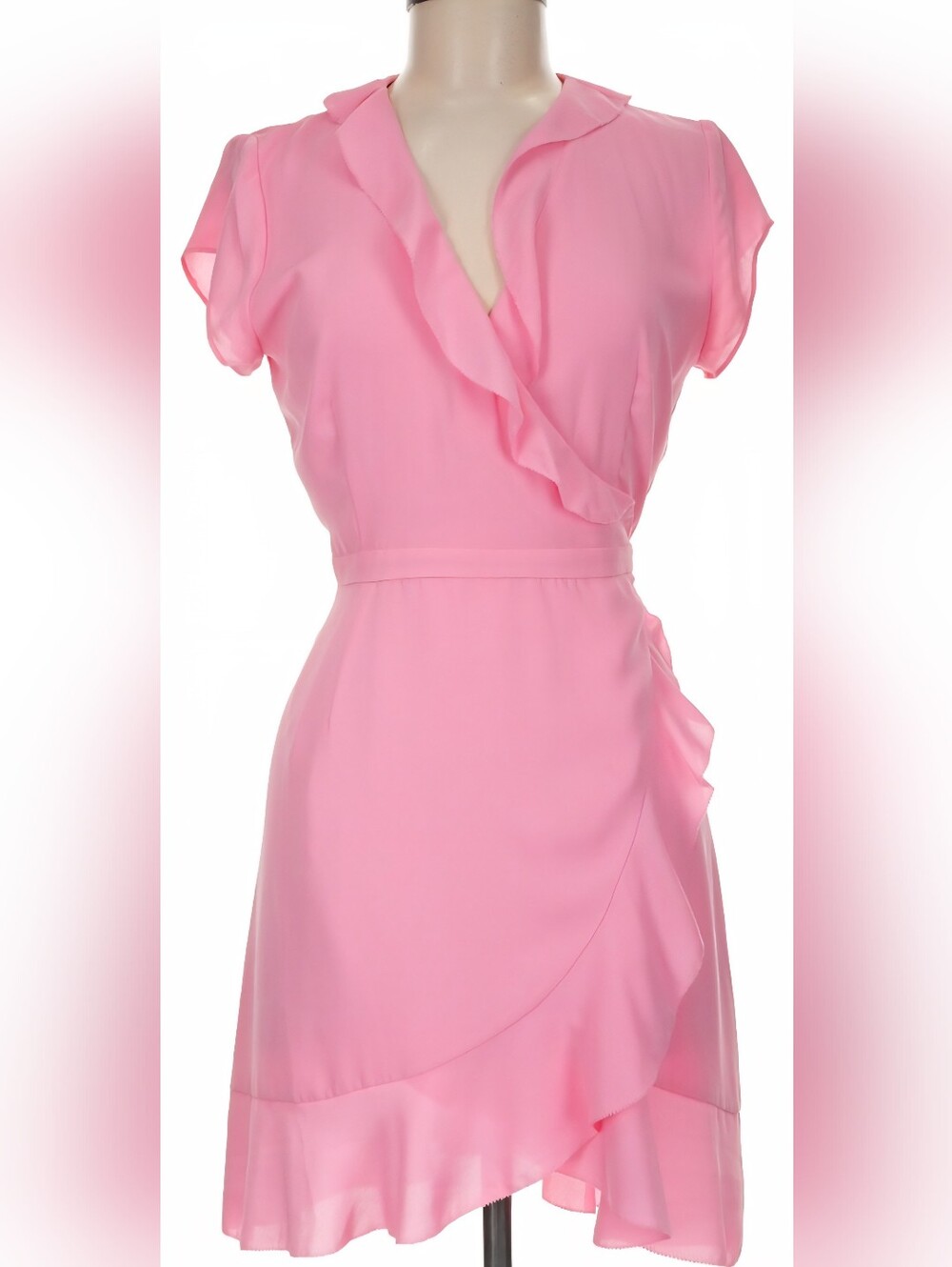 Aritzia Sunday Best Pastel‎ Pink Ruffle Summer Cocktail Dress Size 6 NWOT